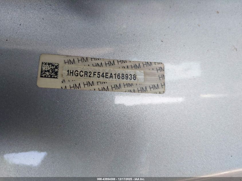 2014 Honda Accord Sport VIN: 1HGCR2F54EA168938 Lot: 43954388