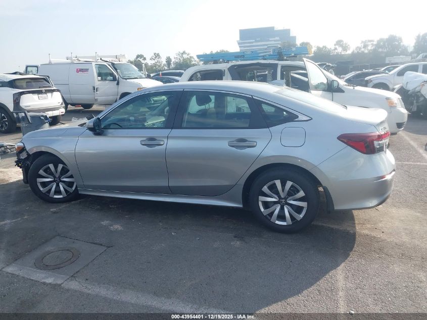 2026 Honda Civic Lx VIN: 2HGFE2F23TH515186 Lot: 43954401