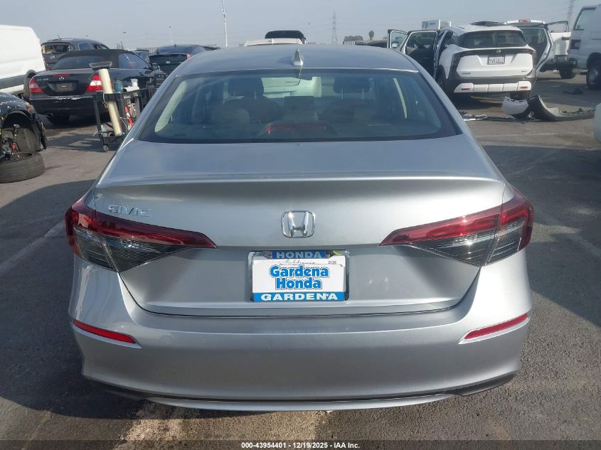 2026 Honda Civic Lx VIN: 2HGFE2F23TH515186 Lot: 43954401