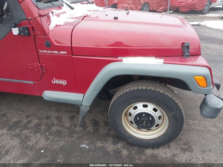 1999 Jeep Wrangler Se VIN: 1J4FY29P6XP486548 Lot: 43954403