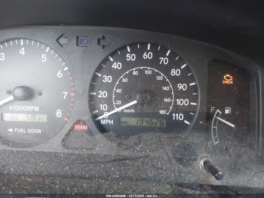 2001 Toyota Corolla Le VIN: 1NXBR12E51Z532878 Lot: 43954446