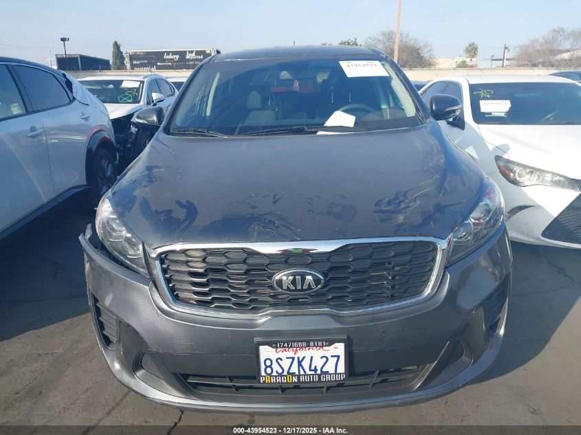2020 Kia Sorento 2.4L Lx VIN: 5XYPG4A3XLG711567 Lot: 43954523