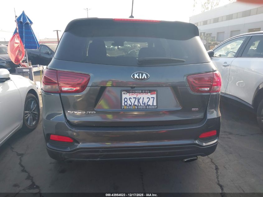 2020 Kia Sorento 2.4L Lx VIN: 5XYPG4A3XLG711567 Lot: 43954523