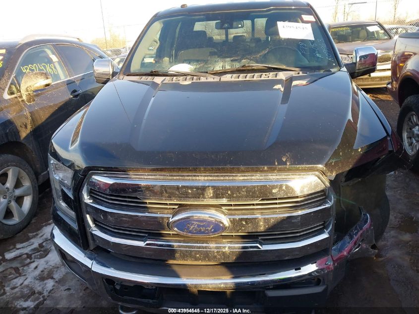 2016 Ford F-150 Lariat VIN: 1FTEW1EG5GFA09963 Lot: 43954545