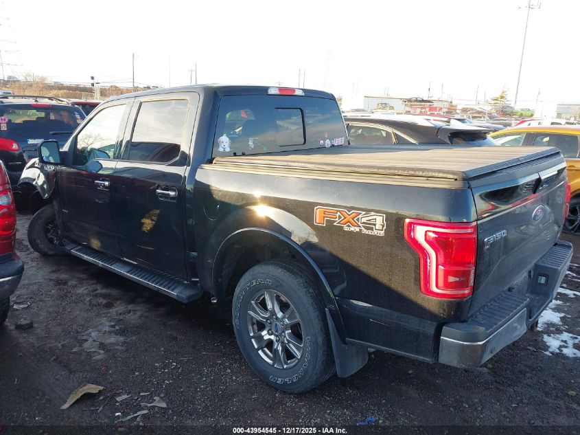 2016 Ford F-150 Lariat VIN: 1FTEW1EG5GFA09963 Lot: 43954545