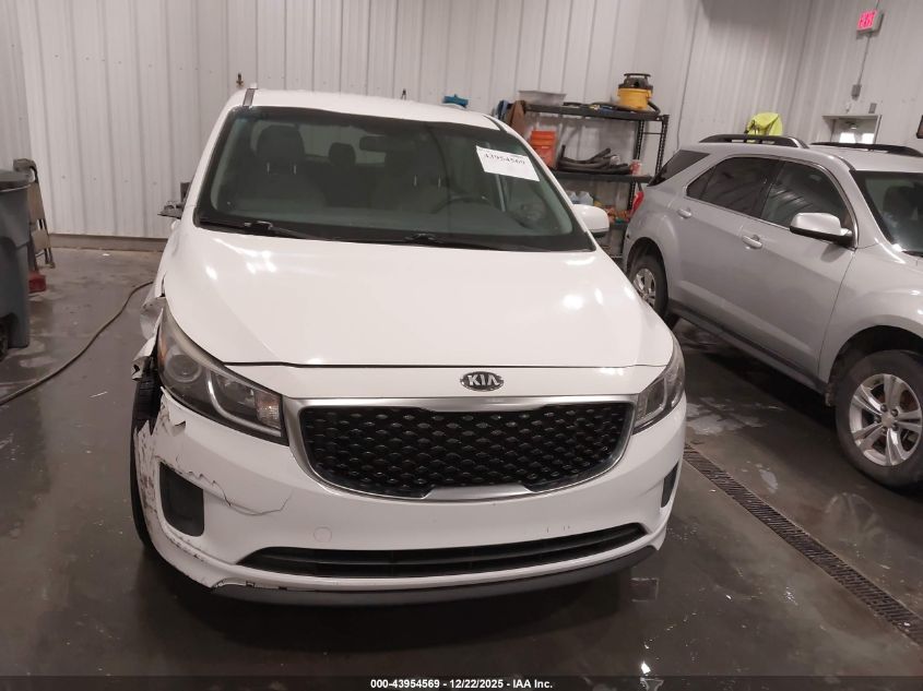 2016 Kia Sedona Lx VIN: KNDMB5C17G6100262 Lot: 43954569