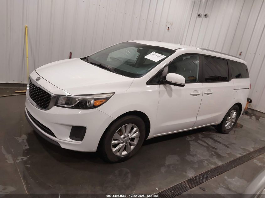 2016 Kia Sedona Lx VIN: KNDMB5C17G6100262 Lot: 43954569