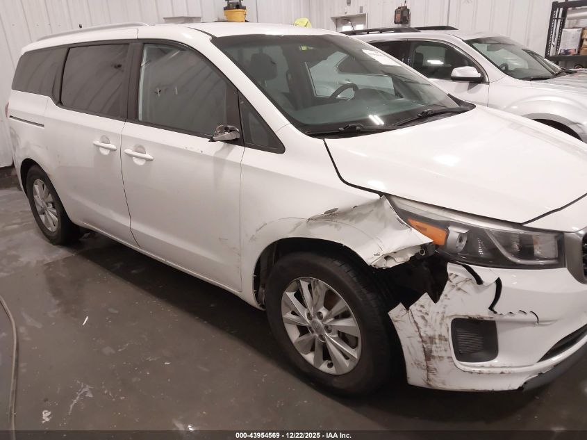2016 Kia Sedona Lx VIN: KNDMB5C17G6100262 Lot: 43954569
