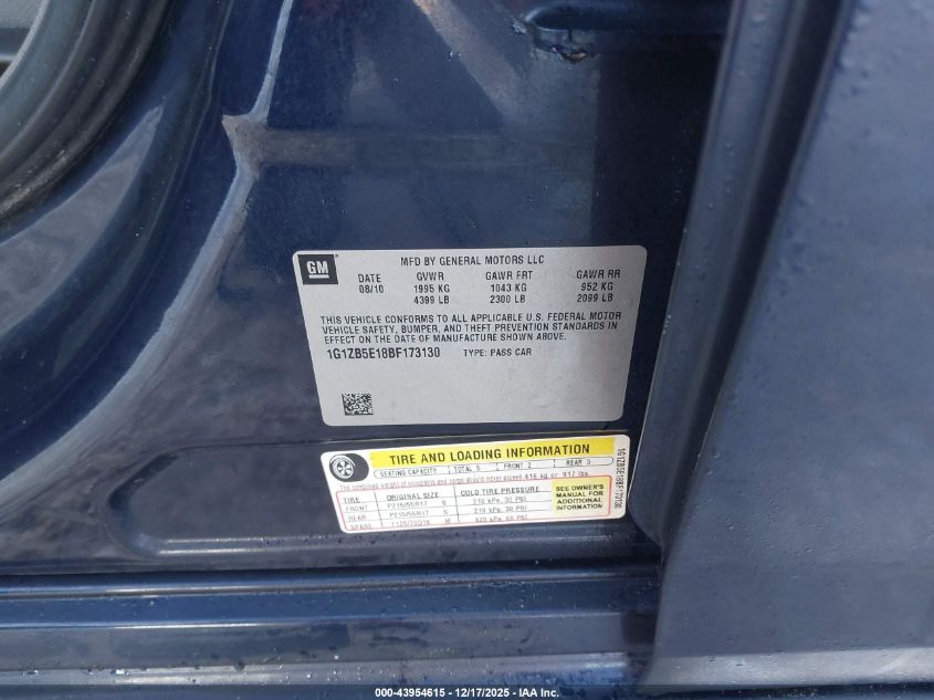2011 Chevrolet Malibu Ls VIN: 1G1ZB5E18BF173130 Lot: 43954615