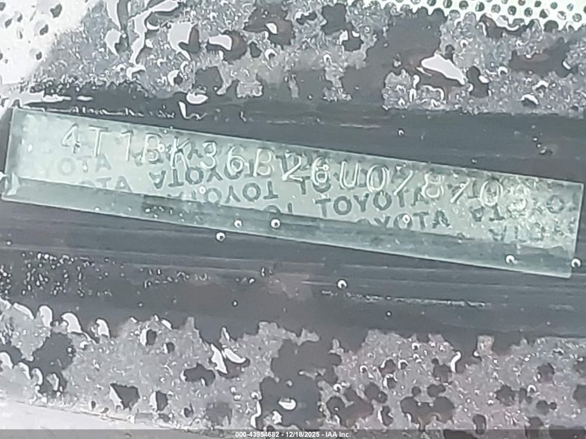 2006 Toyota Avalon Limited VIN: 4T1BK36B26U078709 Lot: 43954682