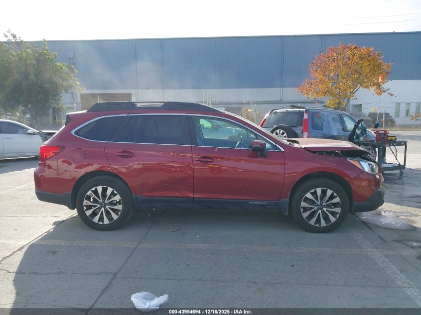 2017 Subaru Outback 2.5I Limited VIN: 4S4BSANC9H3304915 Lot: 43954694