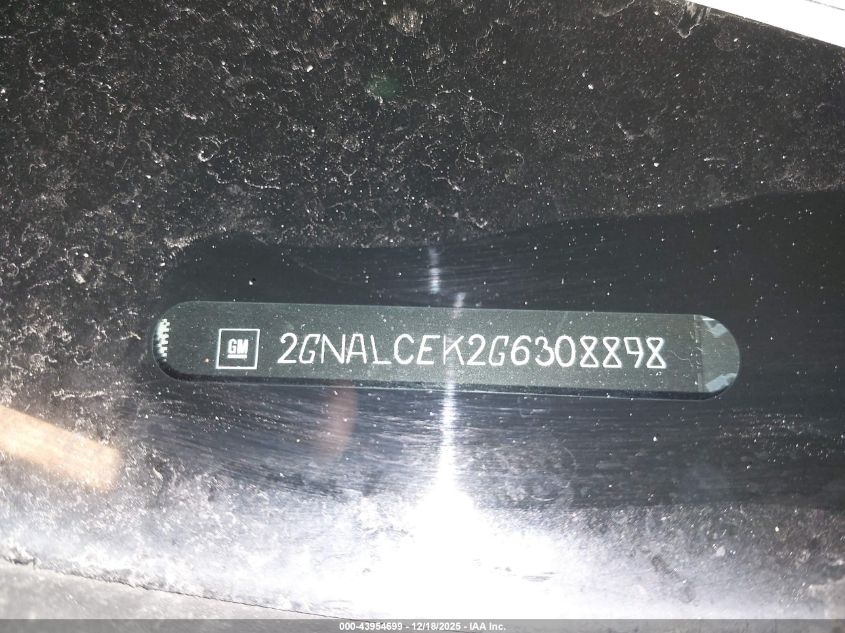 2016 Chevrolet Equinox Lt VIN: 2GNALCEK2G6308898 Lot: 43954699