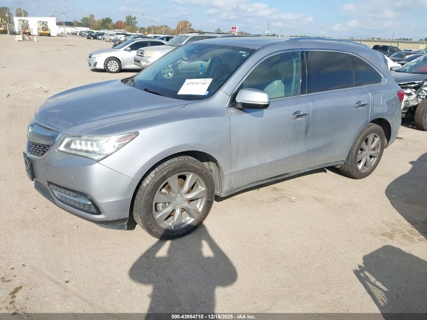2016 Acura Mdx Advance Entertainment Packages/Advance Package VIN: 5FRYD4H96GB017364 Lot: 43954710