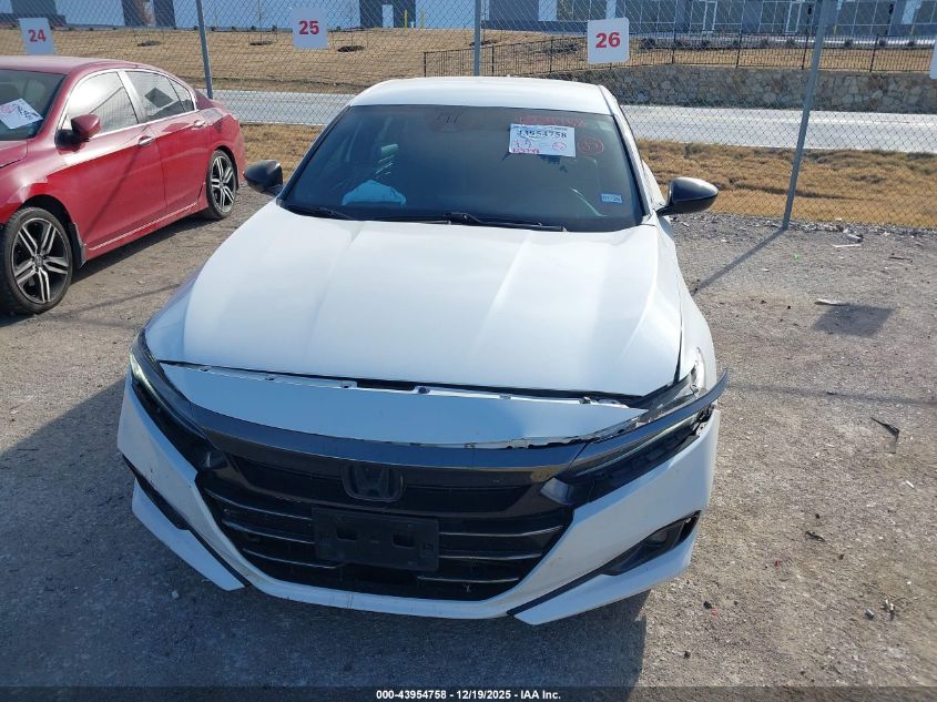 2021 Honda Accord Sport VIN: 1HGCV1F34MA115093 Lot: 43954758