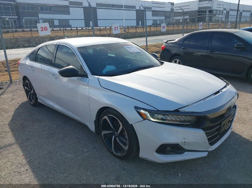 2021 Honda Accord Sport VIN: 1HGCV1F34MA115093 Lot: 43954758