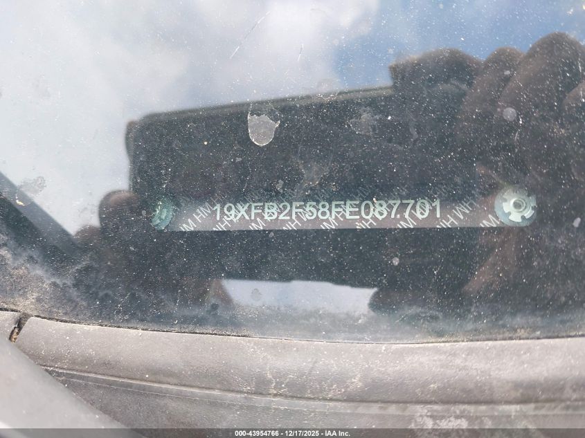 2015 Honda Civic Lx VIN: 19XFB2F58FE087701 Lot: 43954766