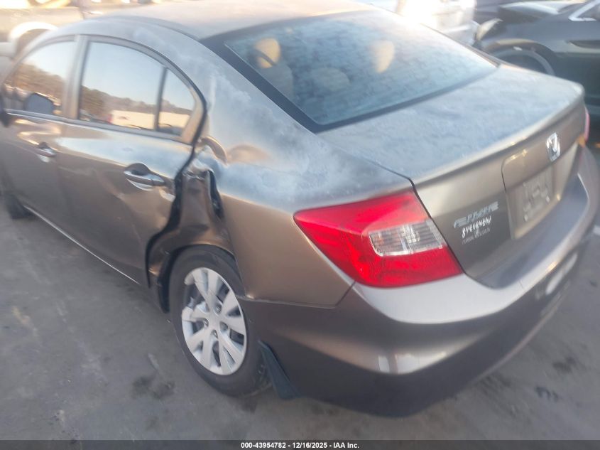 2012 Honda Civic Lx VIN: 2HGFB2F50CH593458 Lot: 43954782