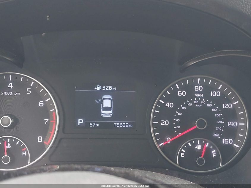 2019 Kia Optima S VIN: 5XXGT4L33KG279822 Lot: 43954816