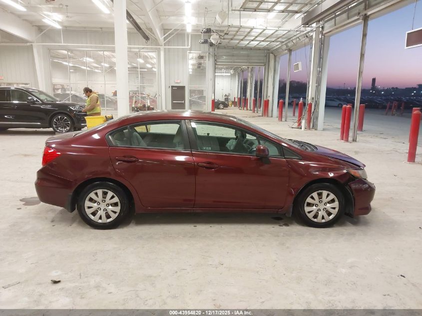 2012 Honda Civic Lx VIN: 19XFB2F55CE065988 Lot: 43954820