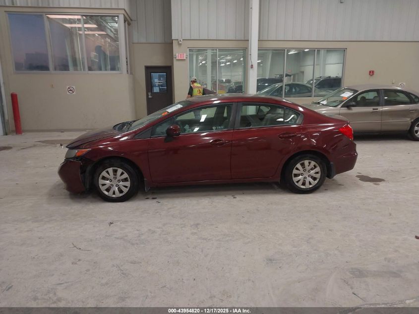 2012 Honda Civic Lx VIN: 19XFB2F55CE065988 Lot: 43954820