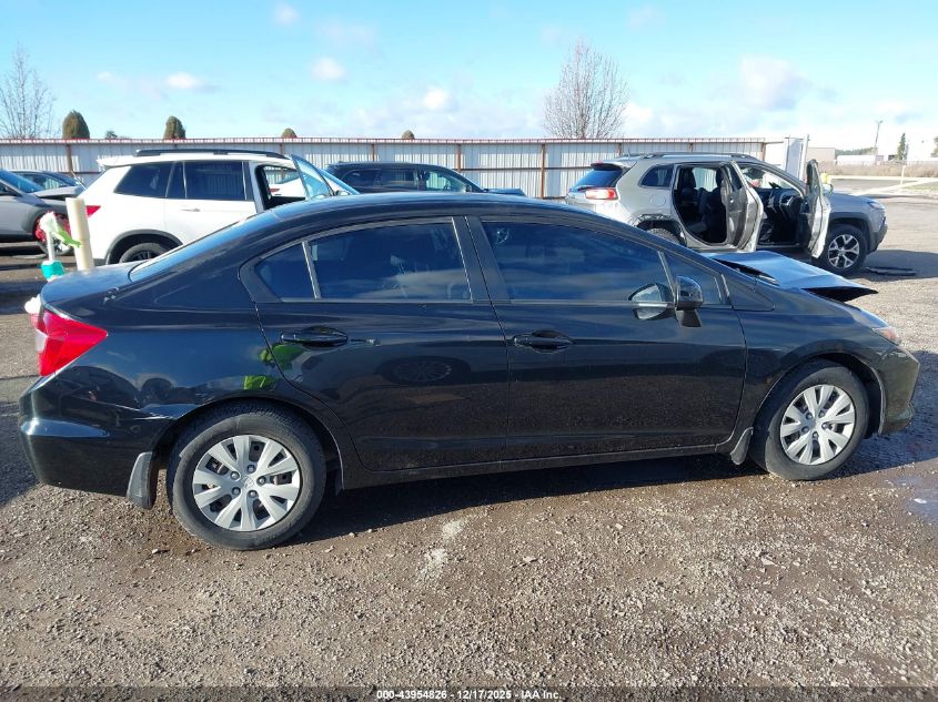 2012 Honda Civic Lx VIN: JHMFB2F51CS000387 Lot: 43954826
