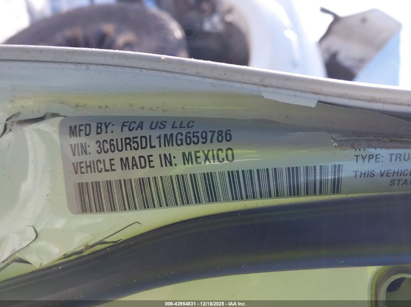 2021 Ram 2500 Big Horn 4X4 6'4 Box VIN: 3C6UR5DL1MG659786 Lot: 43954831