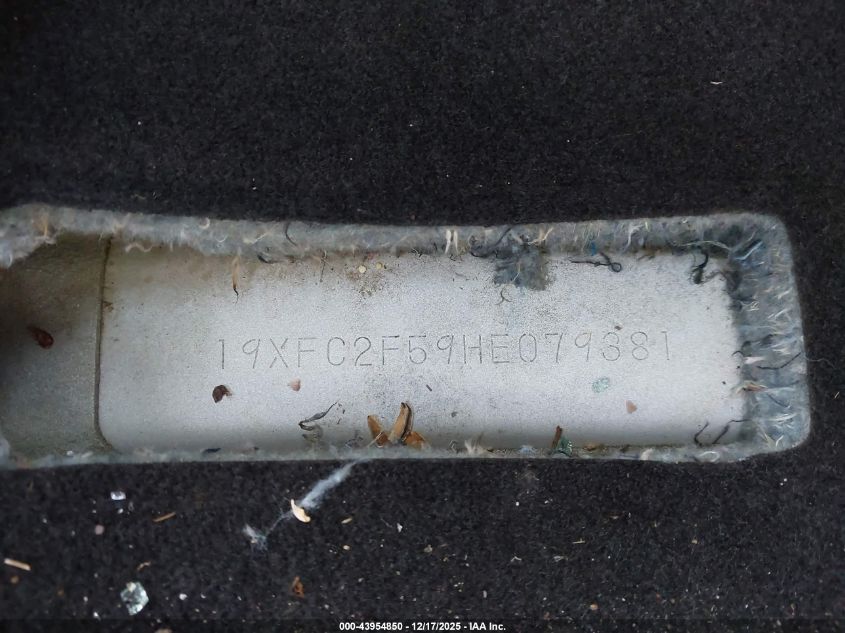 2017 Honda Civic Lx VIN: 19XFC2F59HE079381 Lot: 43954850