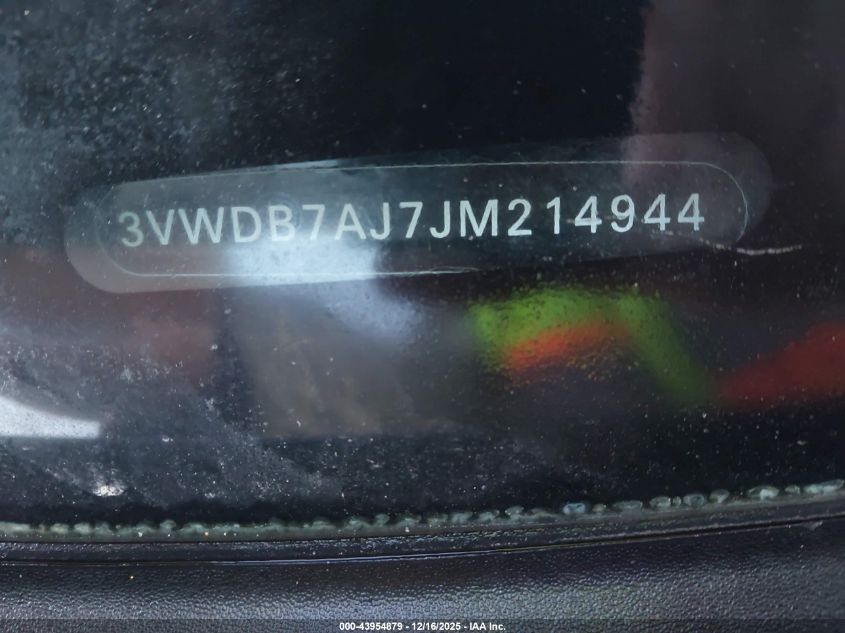 2018 Volkswagen Jetta 1.4T Se/1.4T Wolfsburg Edition VIN: 3VWDB7AJ7JM214944 Lot: 43954879