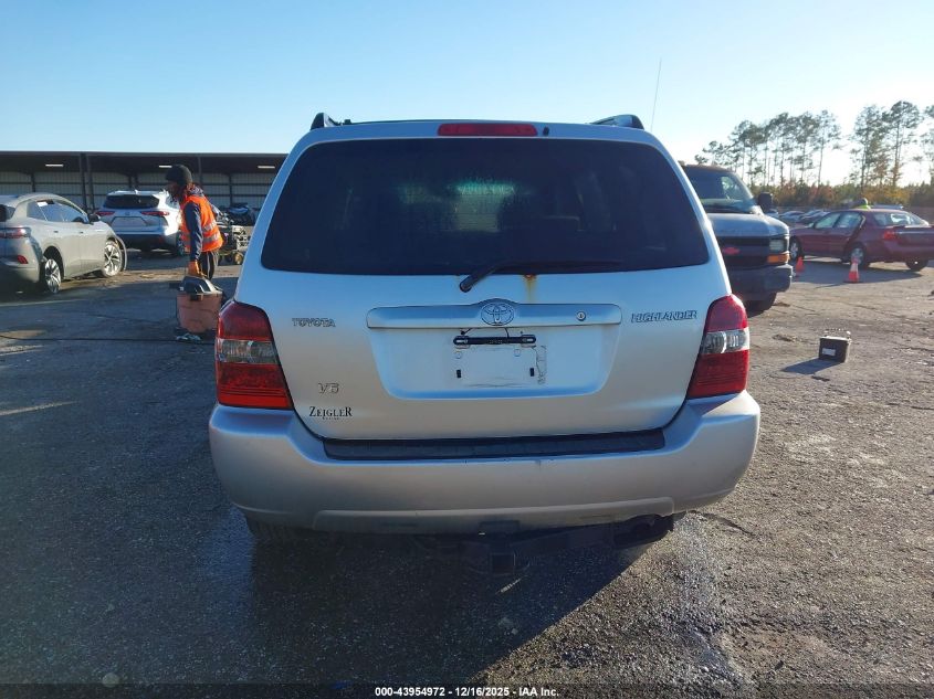 2006 Toyota Highlander V6 VIN: JTEDP21A560114841 Lot: 43954972
