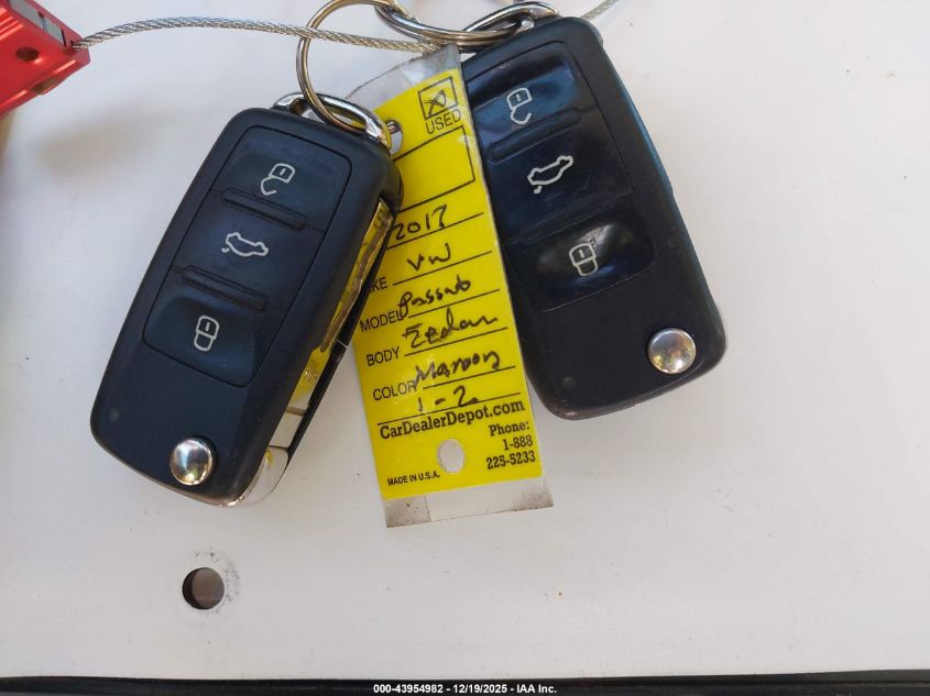 2017 Volkswagen Passat 1.8T Se VIN: 1VWBT7A36HC067534 Lot: 43954982