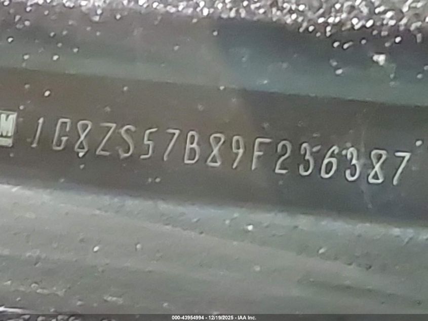 2009 Saturn Aura Xe VIN: 1G8ZS57B89F236387 Lot: 43954994