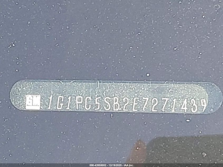 2014 Chevrolet Cruze 1Lt Auto VIN: 1G1PC5SB2E7271439 Lot: 43955002