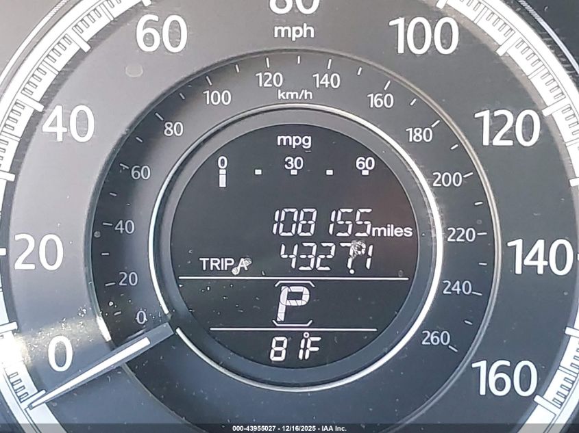 2013 Honda Accord Lx VIN: 1HGCR2F3XDA094048 Lot: 43955027