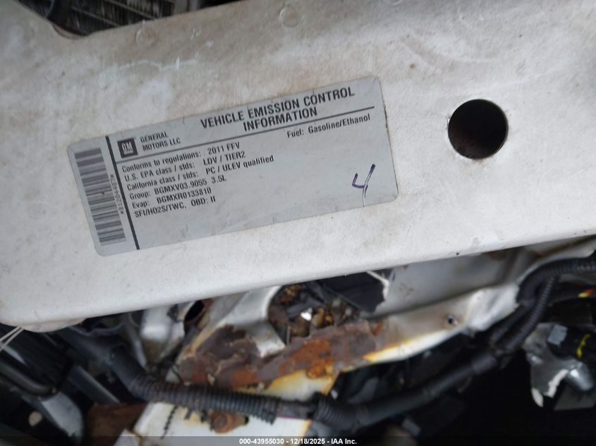 2011 Chevrolet Impala Lt VIN: 2G1WG5EK2B1204487 Lot: 43955030