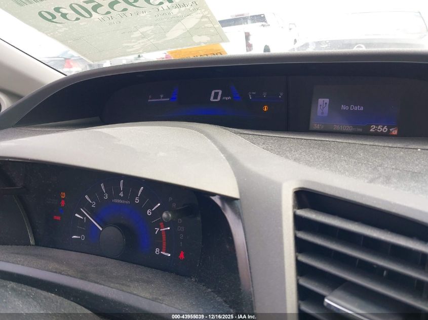 2012 Honda Civic Ex VIN: 2HGFG3B89CH521326 Lot: 43955039