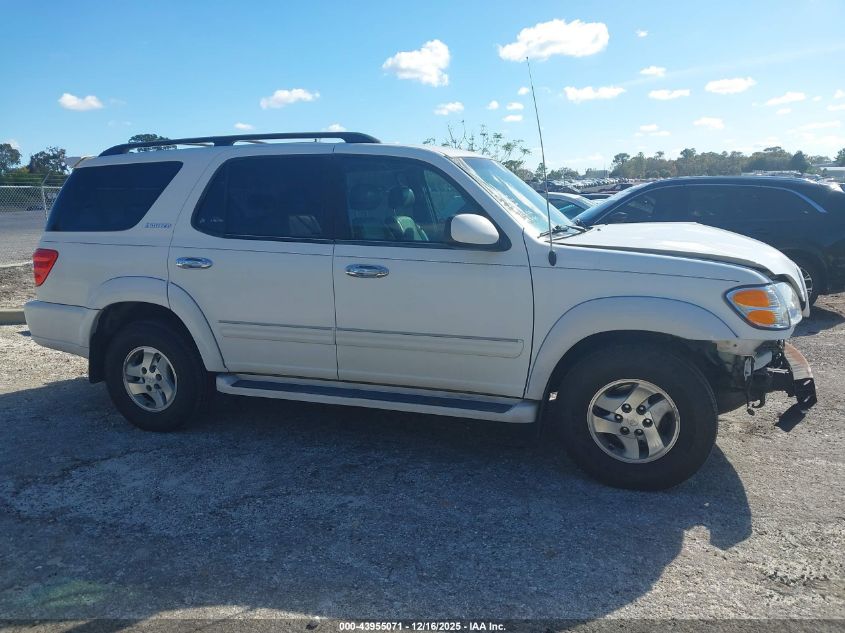 2002 Toyota Sequoia Limited V8 VIN: 5TDZT38AX2S122586 Lot: 43955071