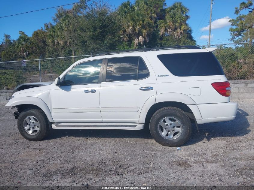 2002 Toyota Sequoia Limited V8 VIN: 5TDZT38AX2S122586 Lot: 43955071