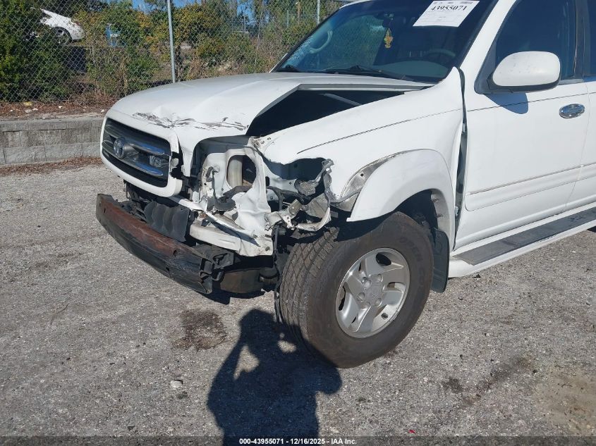 2002 Toyota Sequoia Limited V8 VIN: 5TDZT38AX2S122586 Lot: 43955071