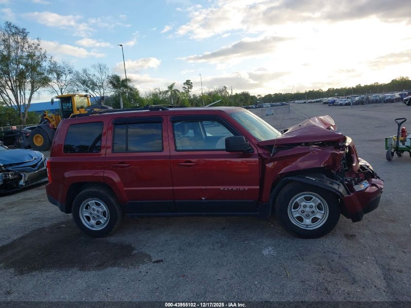 2015 Jeep Patriot Sport VIN: 1C4NJPBB4FD146056 Lot: 43955102