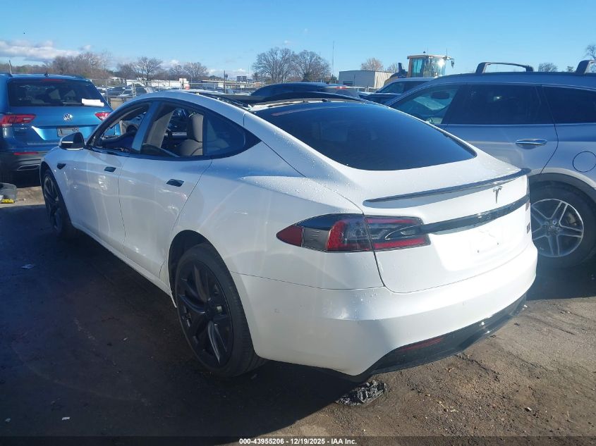 2021 Tesla Model S Plaid Tri Motor All-Wheel Drive VIN: 5YJSA1E66MF443303 Lot: 43955206