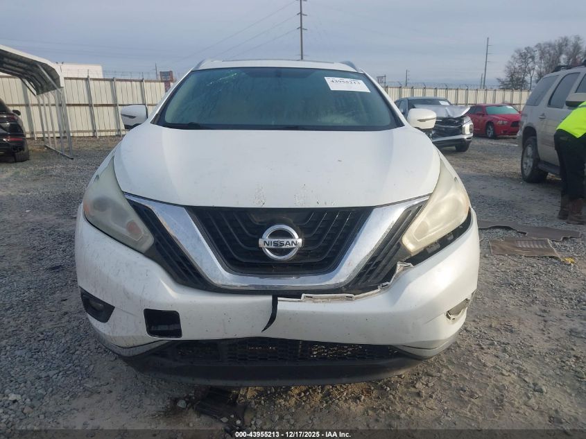 2016 Nissan Murano Sl VIN: 5N1AZ2MG5GN103565 Lot: 43955213
