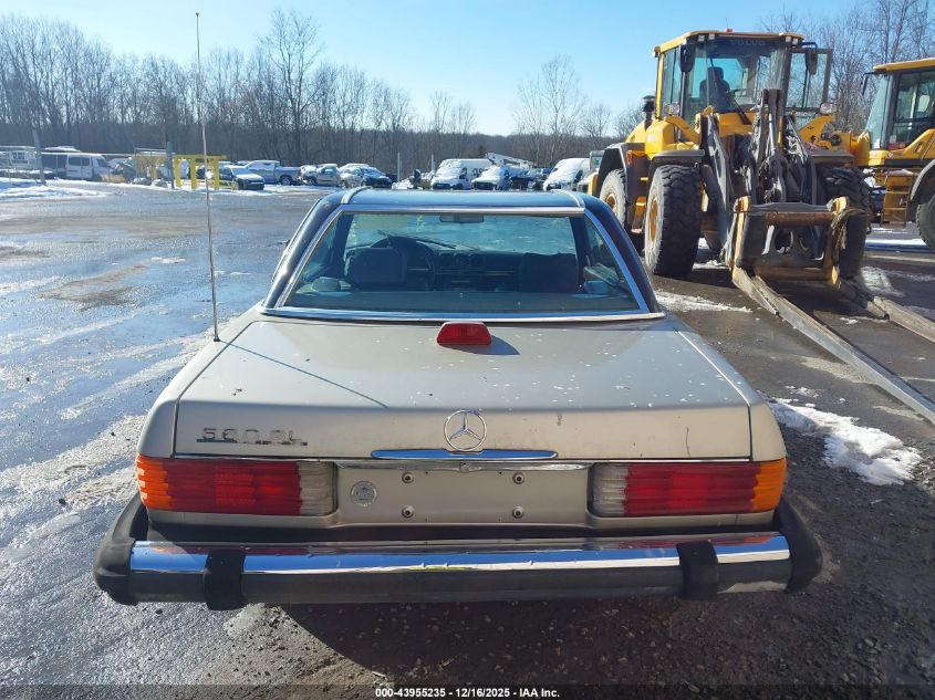 1986 Mercedes-Benz 560 Sl VIN: WDBBA48D7GA038848 Lot: 43955235
