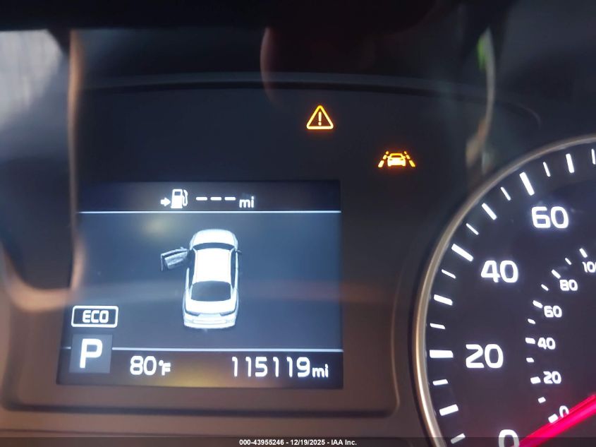 2019 Kia Optima Lx VIN: 5XXGT4L34KG371182 Lot: 43955246