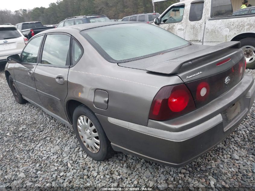 2003 Chevrolet Impala VIN: 2G1WF52E139212875 Lot: 43955296