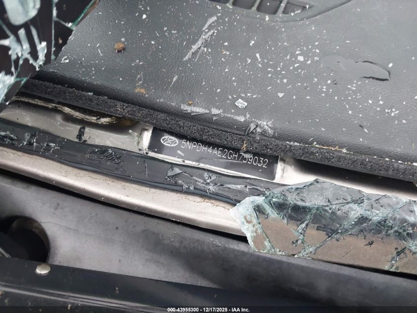 2016 Hyundai Elantra Se VIN: 5NPDH4AE2GH759032 Lot: 43955300