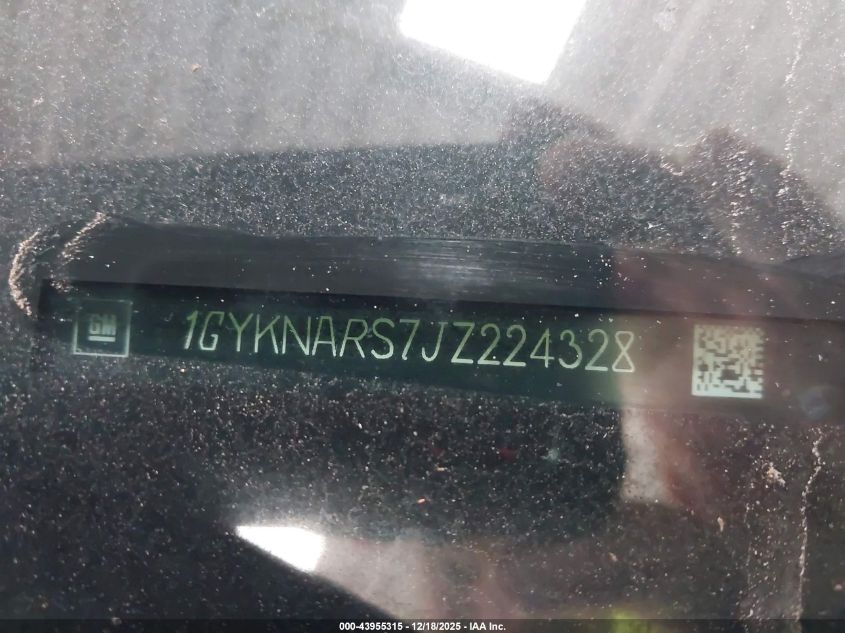 2018 Cadillac Xt5 Standard VIN: 1GYKNARS7JZ224328 Lot: 43955315