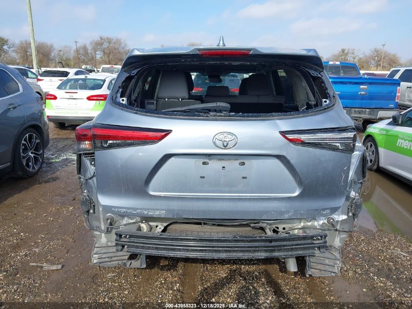 2021 Toyota Highlander Le VIN: 5TDZZRAH4MS061926 Lot: 43955323