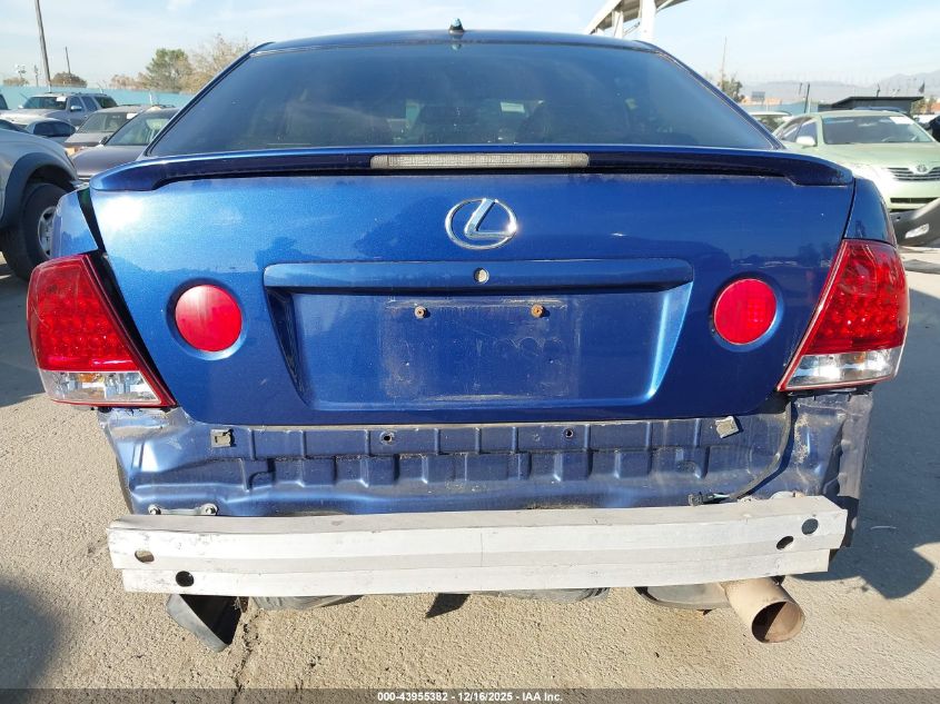 2003 Lexus Is 300 Base W/5-Speed Manual VIN: JTHBD192130067068 Lot: 43955382