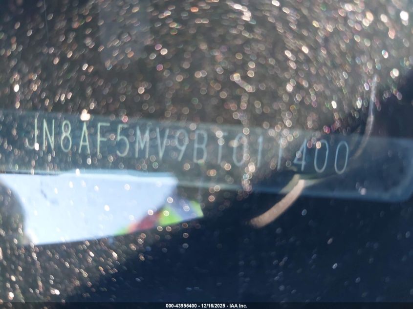 2011 Nissan Juke Sl VIN: JN8AF5MV9BT011400 Lot: 43955400