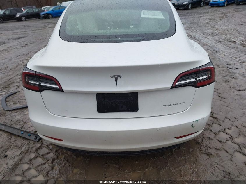 2022 Tesla Model 3 Long Range Dual Motor All-Wheel Drive VIN: 5YJ3E1EB5NF115071 Lot: 43955415